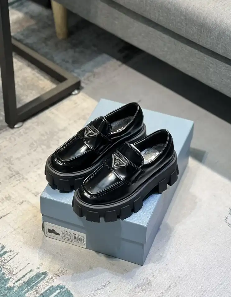 hype Prada Leather Shoes