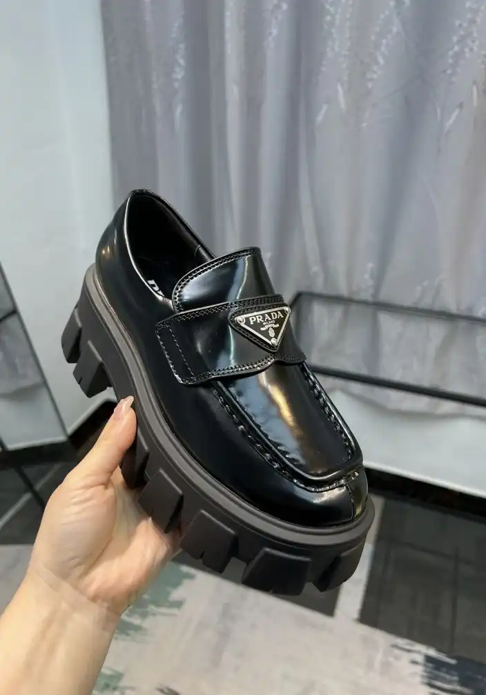 hype Prada Leather Shoes