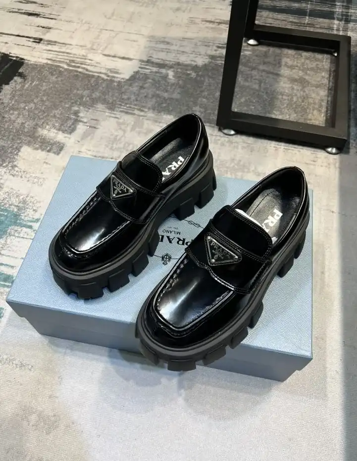 hype Prada Leather Shoes