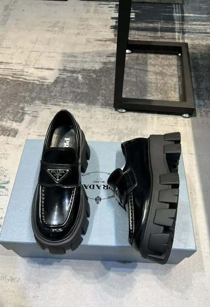 hype Prada Leather Shoes