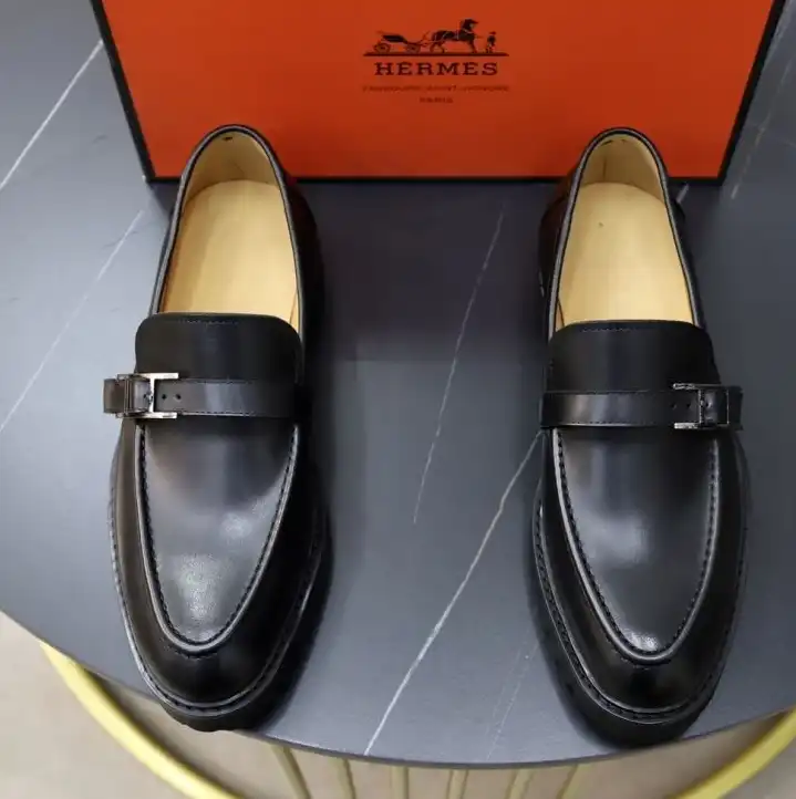 hype Hermes Leather Shoes