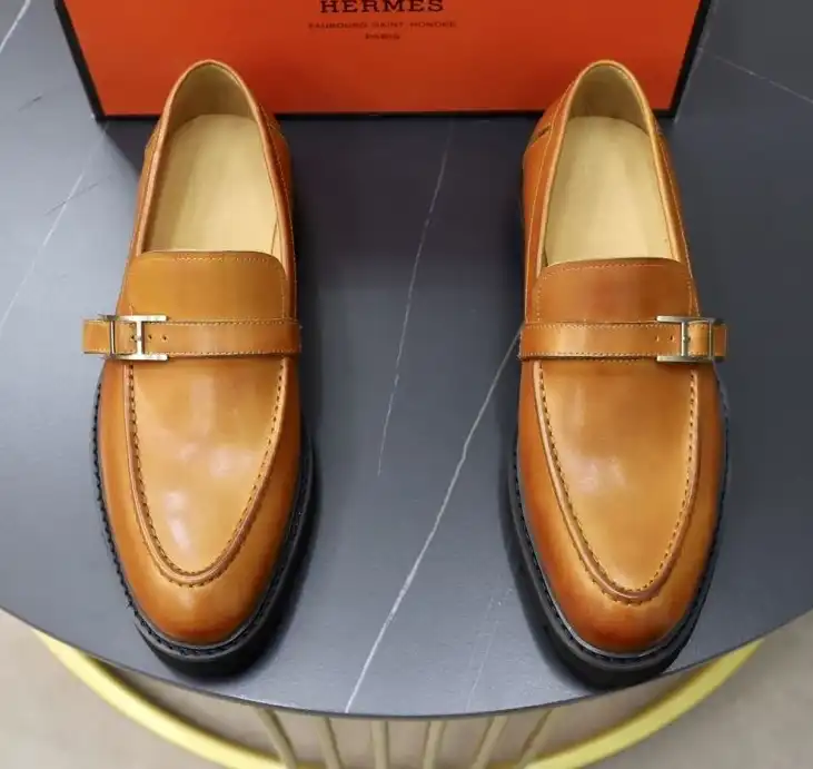 hype Hermes Leather Shoes