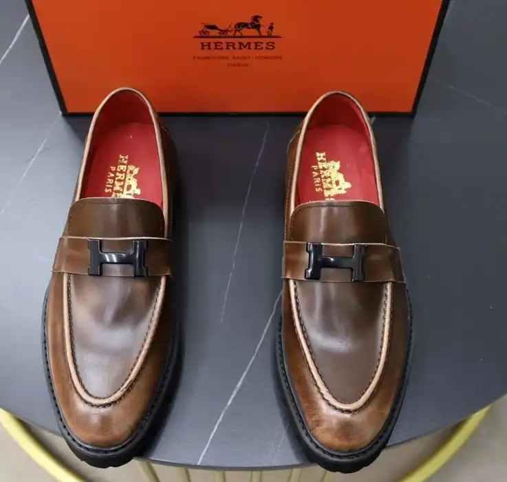 hype Hermes Leather Shoes