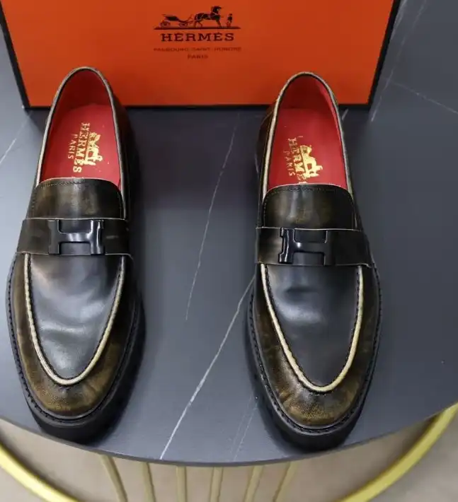 hype Hermes Leather Shoes