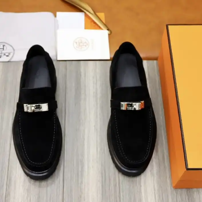 hype Hermes Leather Shoes