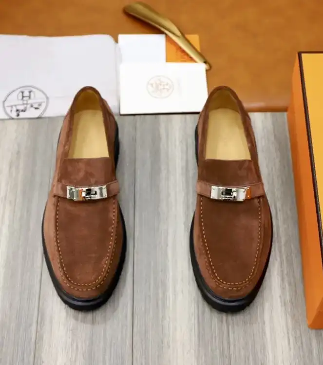 hype Hermes Leather Shoes