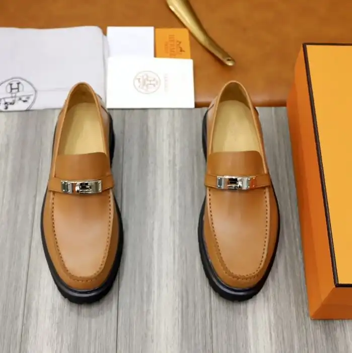 hype Hermes Leather Shoes