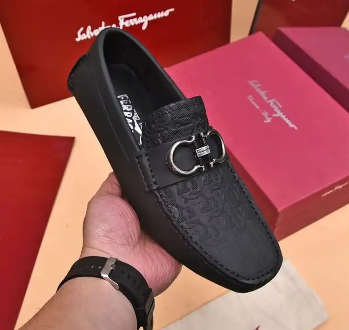 hype Ferragamo Leather Shoes