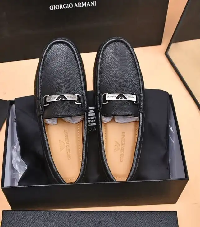 hype Armani Leather Shoes