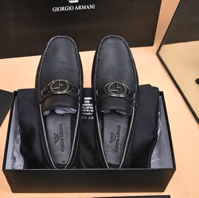 hype Armani Leather Shoes