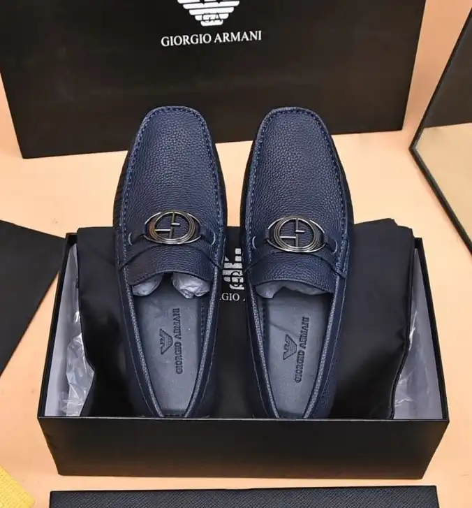 hype Armani Leather Shoes