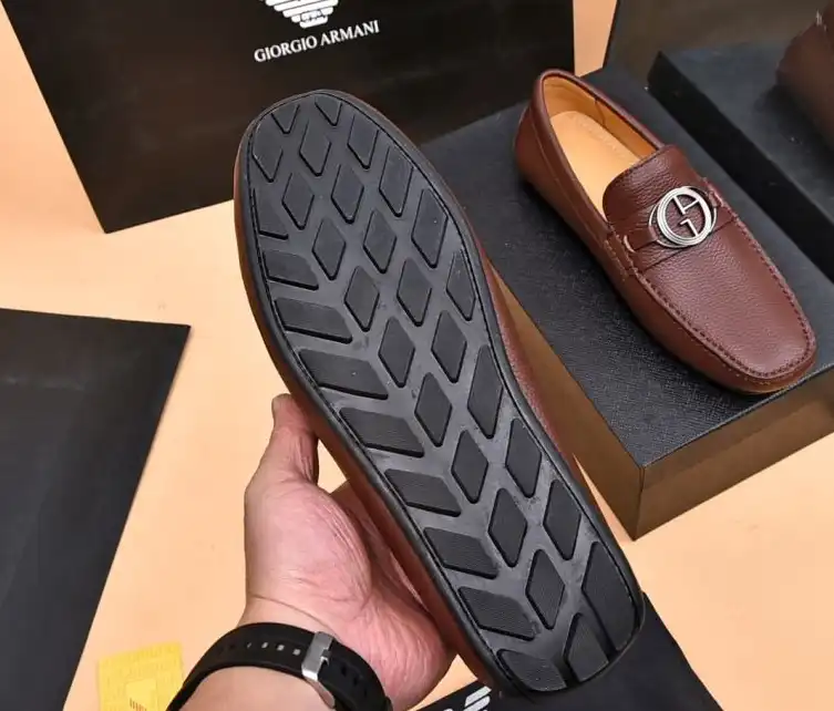 hype Armani Leather Shoes