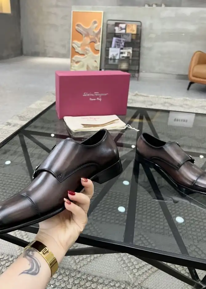 hype Ferragamo Leather Shoes