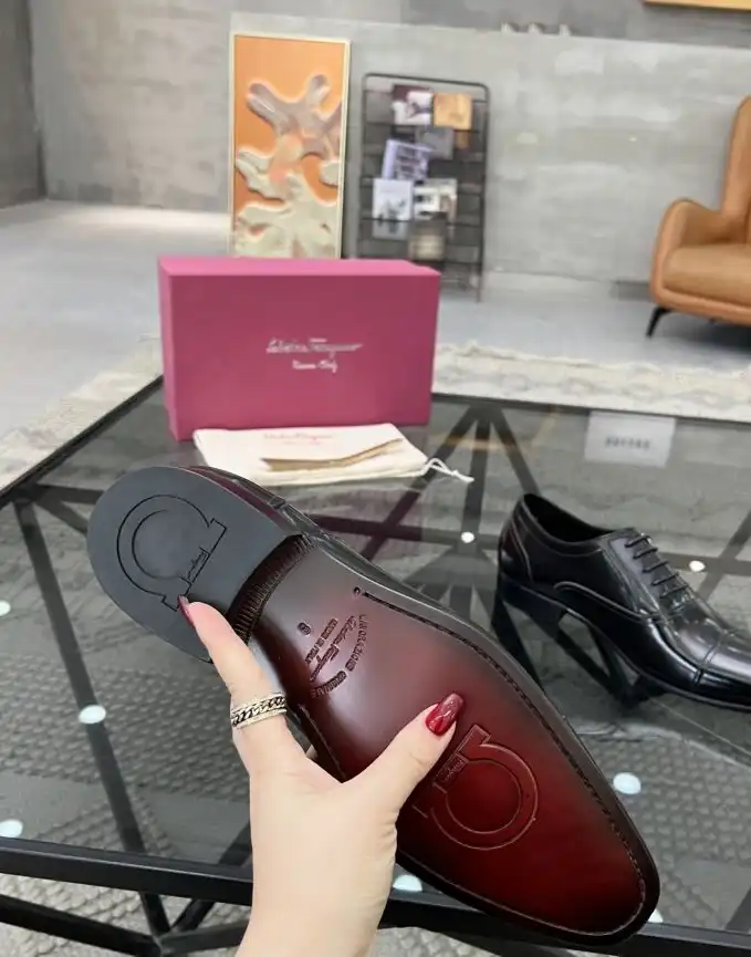 hype Ferragamo Leather Shoes