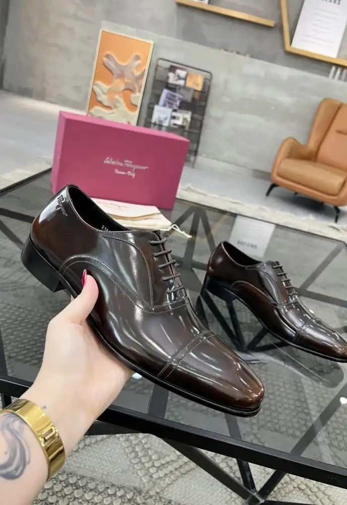 hype Ferragamo Leather Shoes