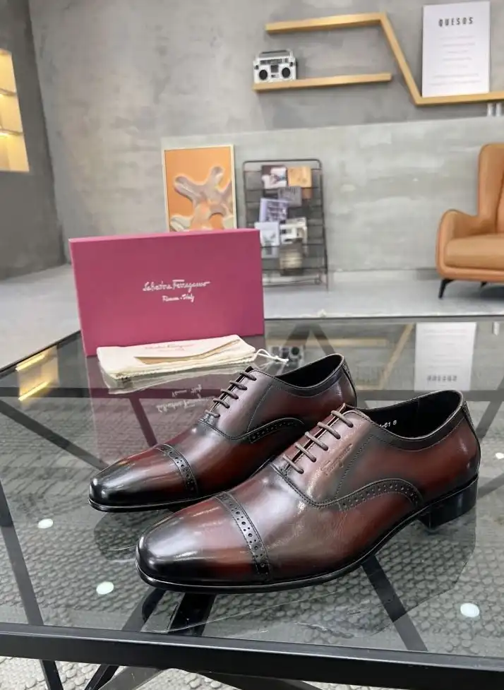 hype Ferragamo Leather Shoes