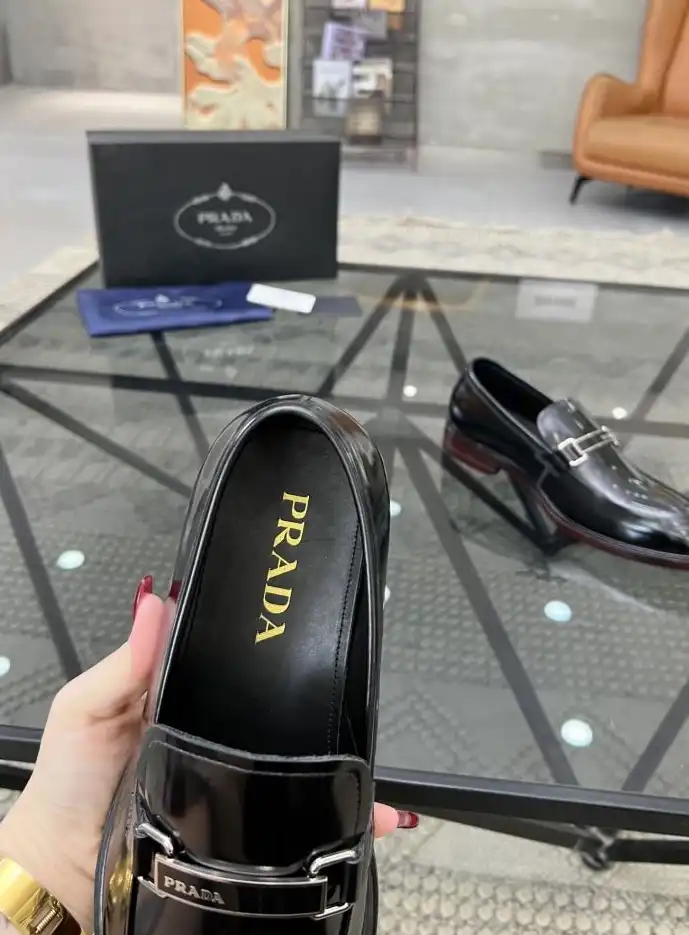 hype Prada Leather Shoes