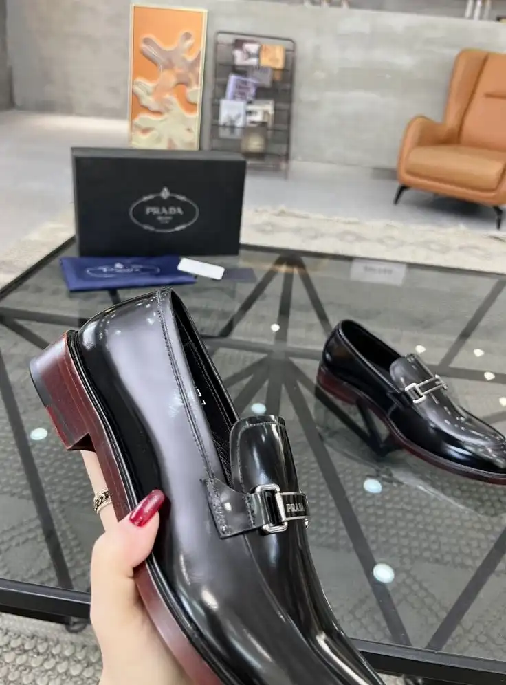 hype Prada Leather Shoes