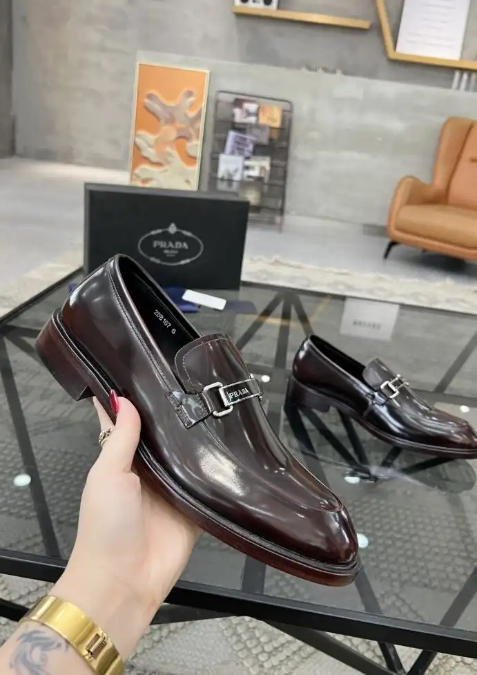 hype Prada Leather Shoes