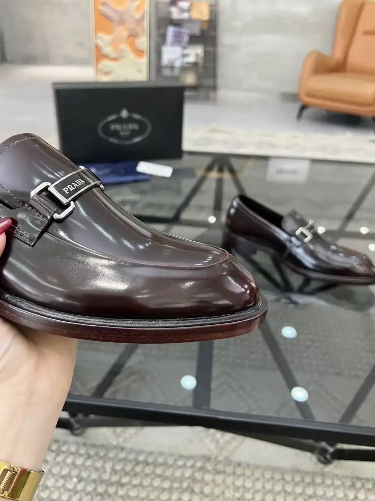 hype Prada Leather Shoes