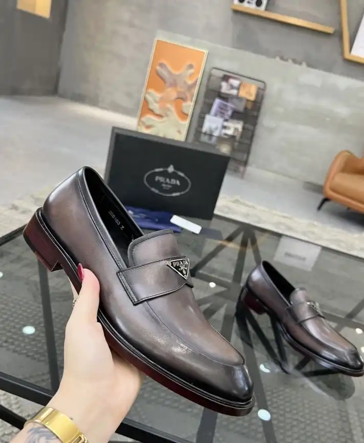 hype Prada Leather Shoes