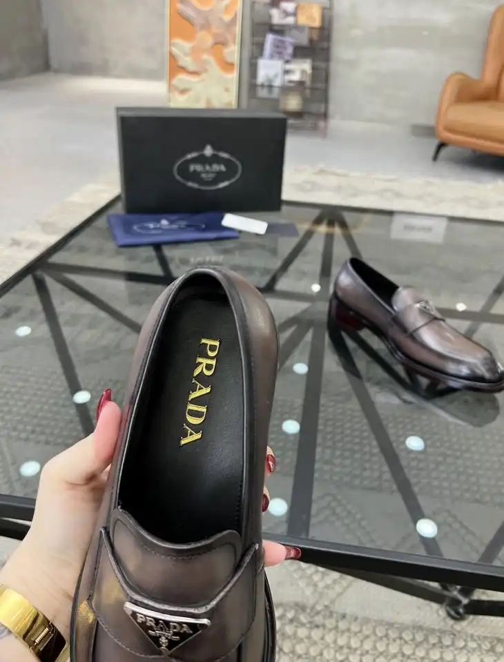 hype Prada Leather Shoes