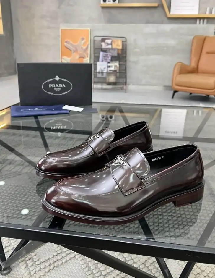 hype Prada Leather Shoes