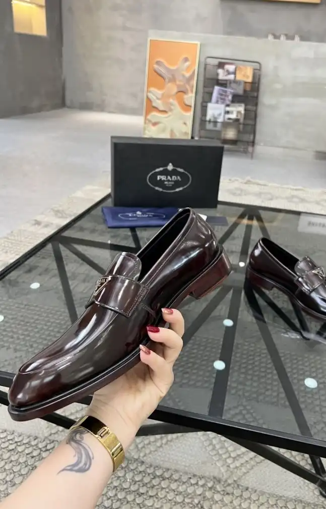 hype Prada Leather Shoes