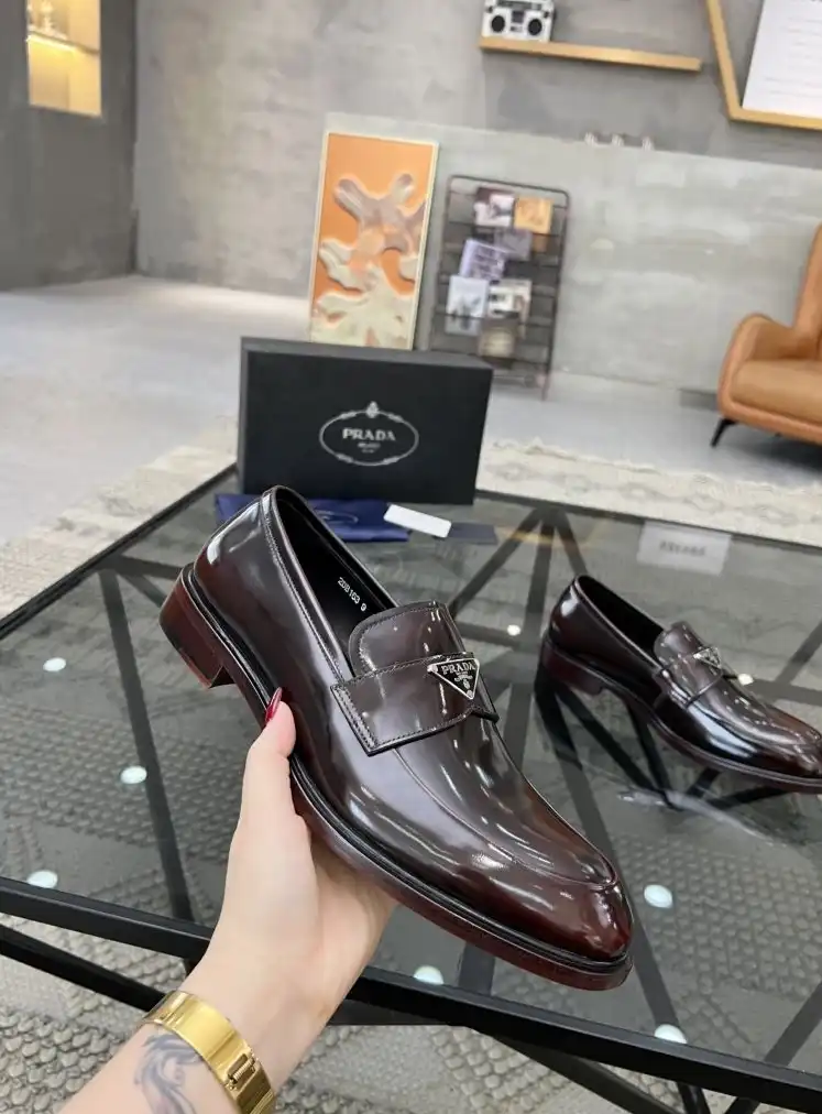 hype Prada Leather Shoes