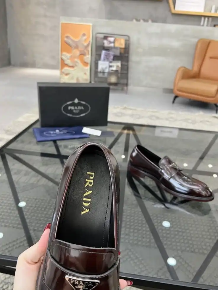 hype Prada Leather Shoes