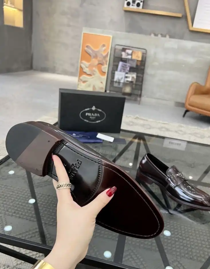 hype Prada Leather Shoes