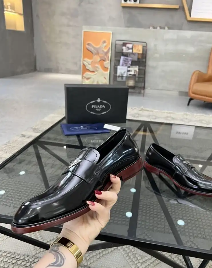 hype Prada Leather Shoes