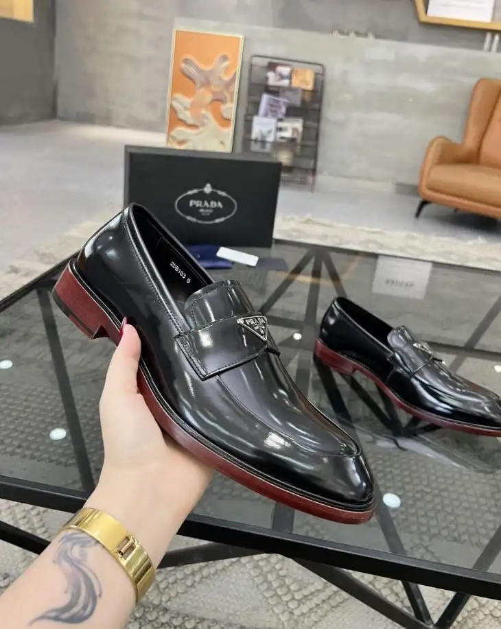 hype Prada Leather Shoes