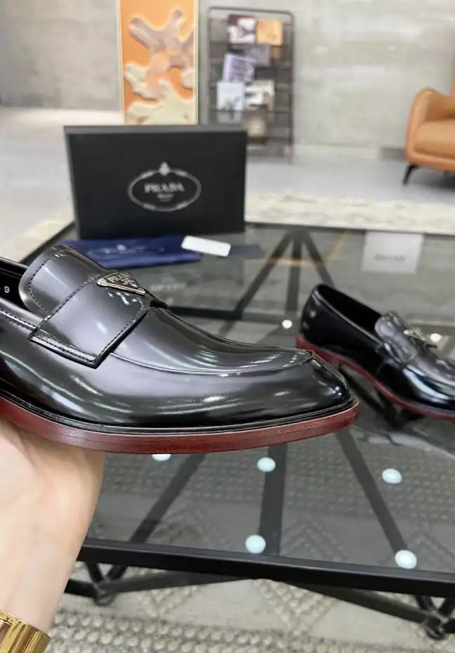 hype Prada Leather Shoes