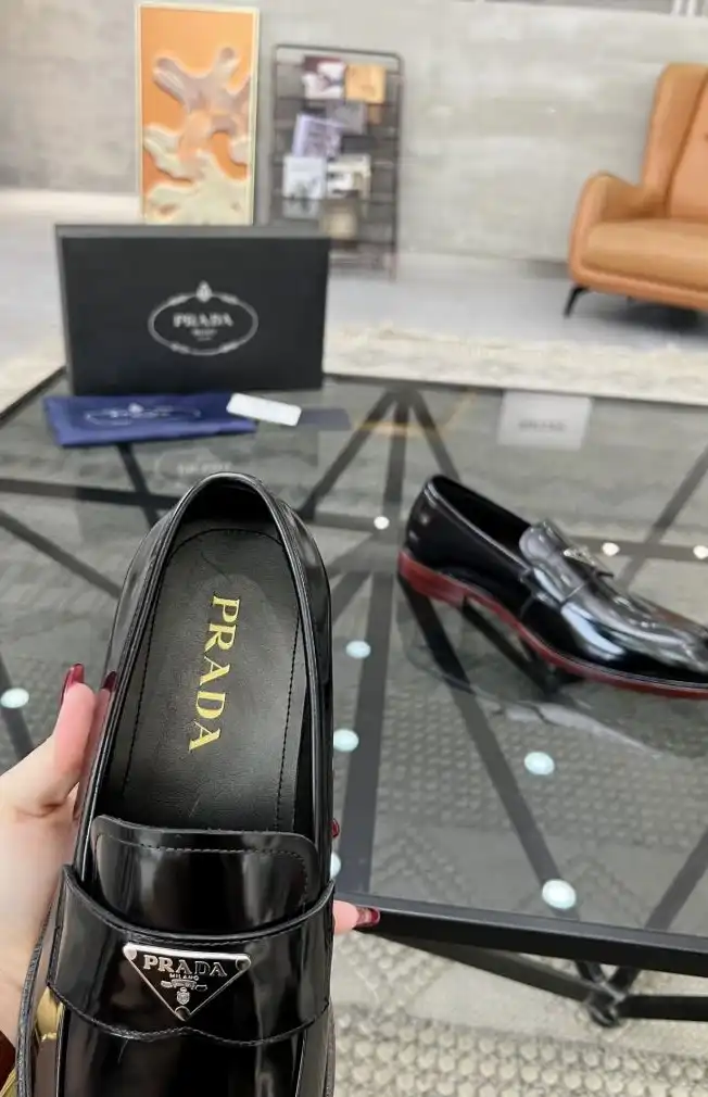 hype Prada Leather Shoes