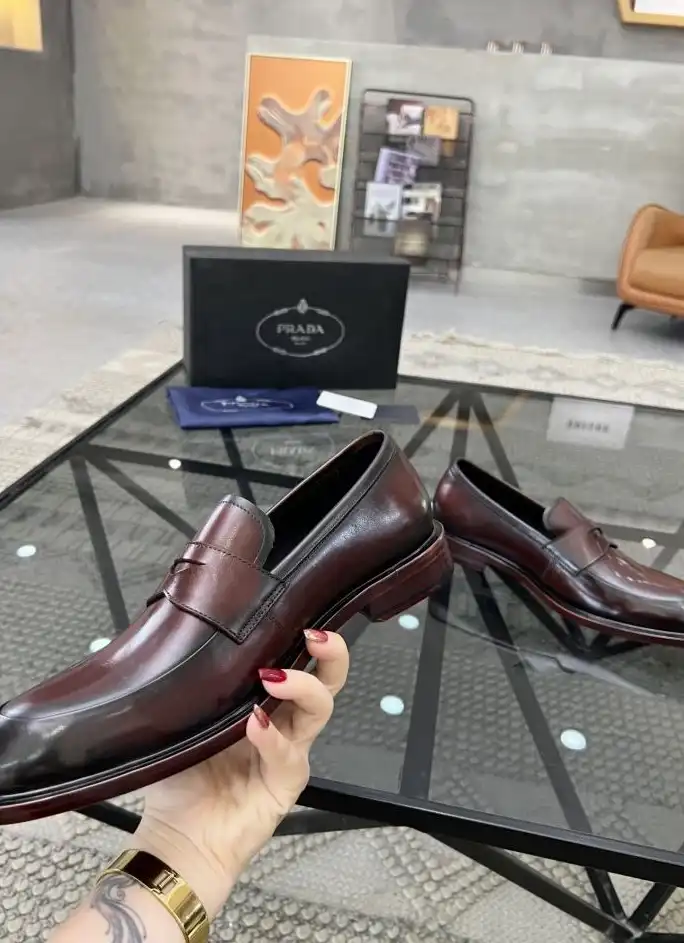 hype Prada Leather Shoes