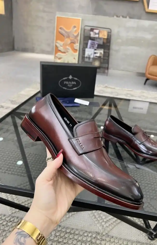 hype Prada Leather Shoes