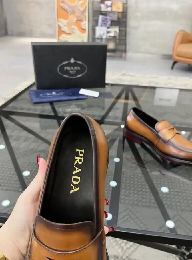 hype Prada Leather Shoes