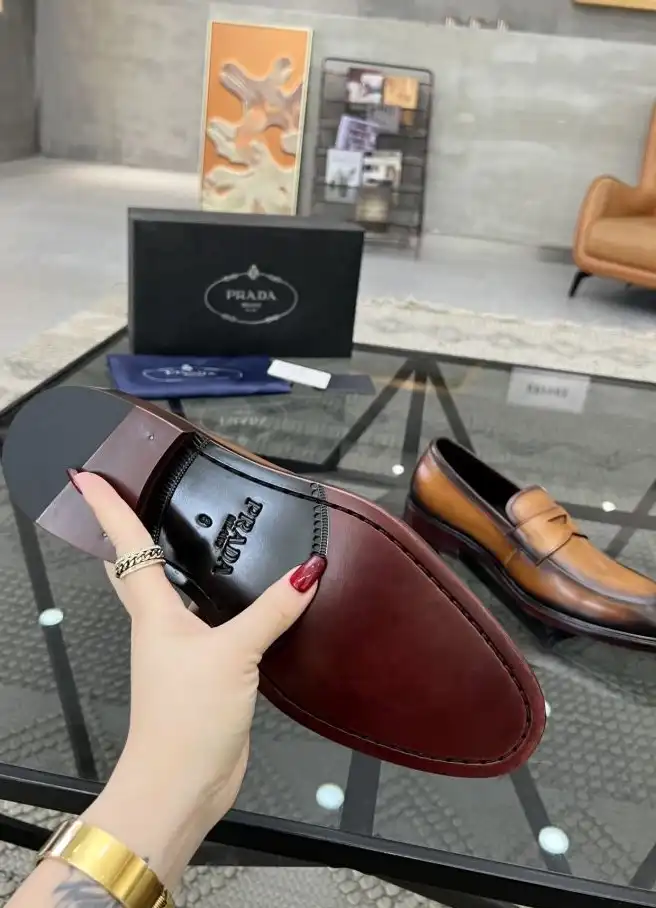 hype Prada Leather Shoes