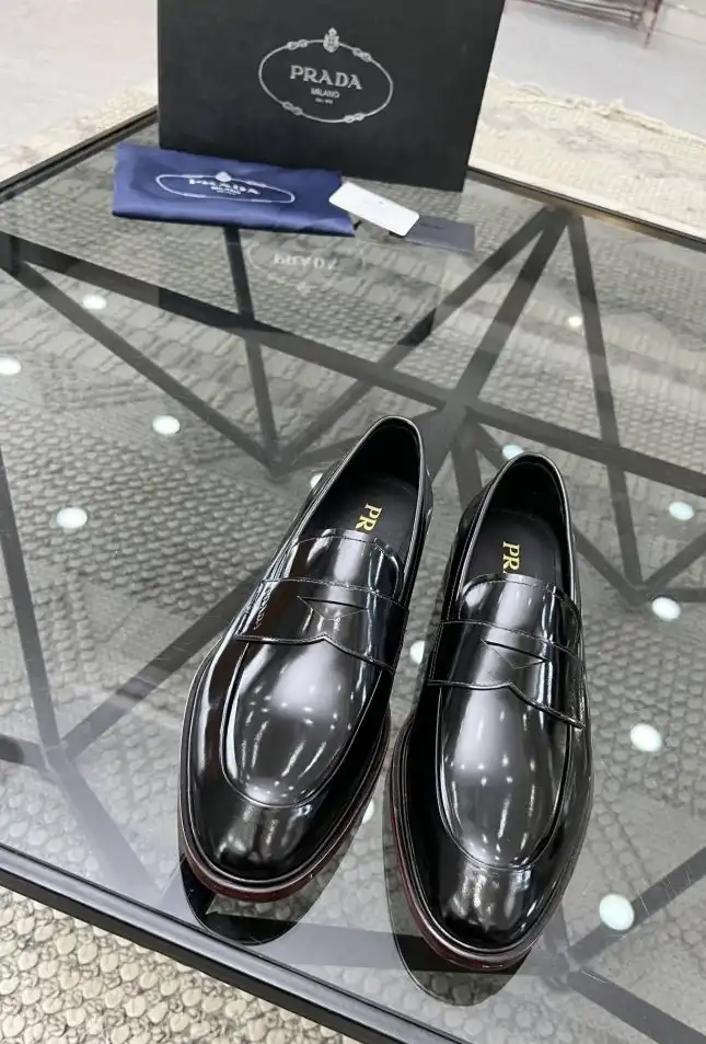 hype Prada Leather Shoes