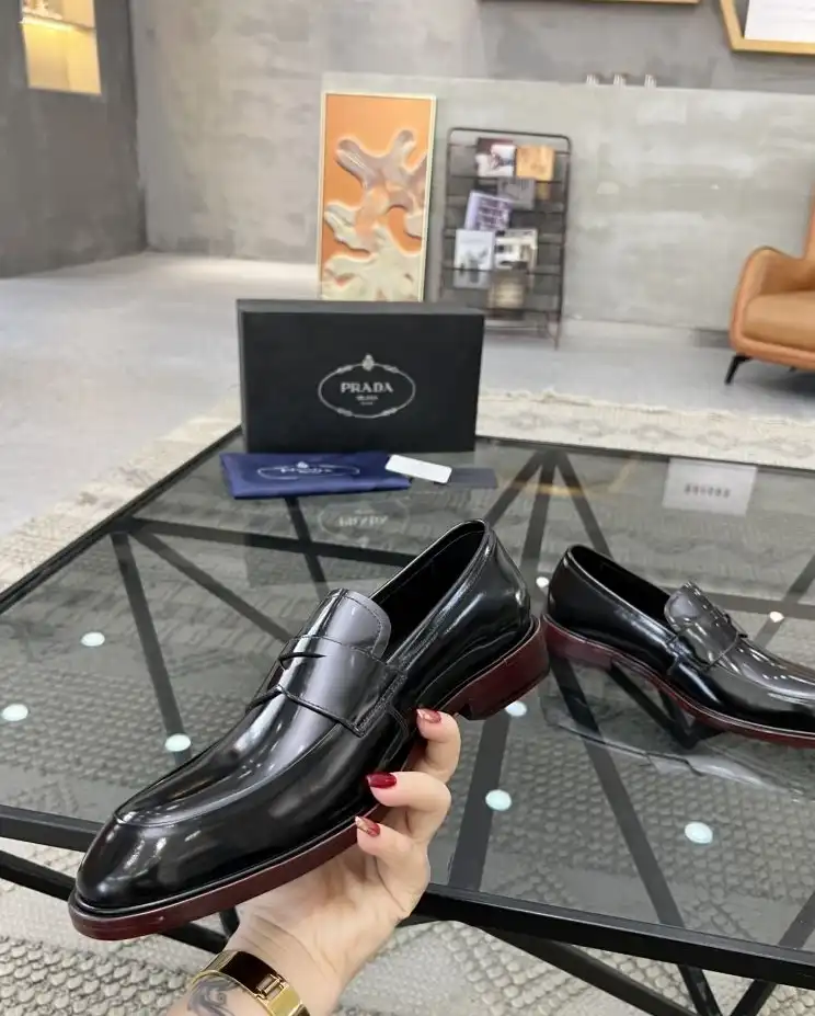 hype Prada Leather Shoes