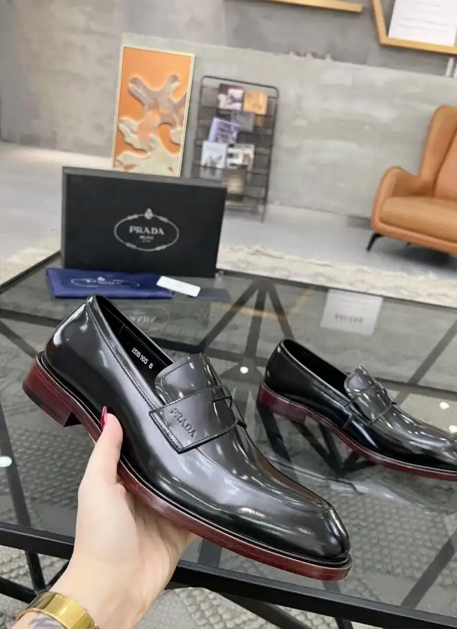 hype Prada Leather Shoes