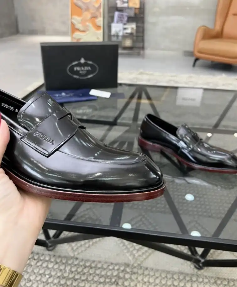 hype Prada Leather Shoes