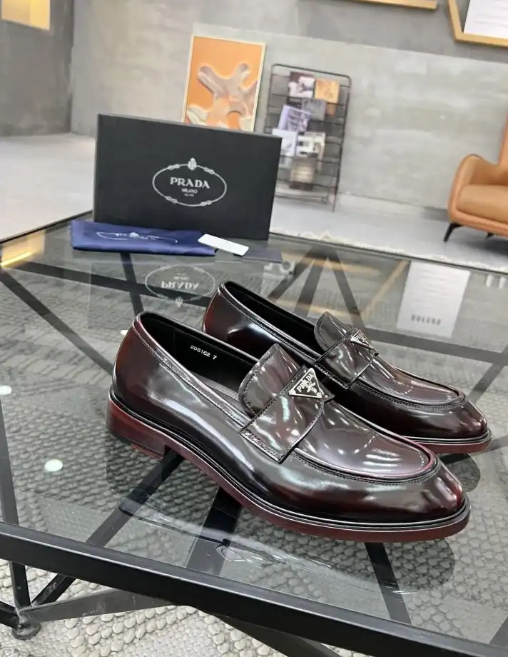 hype Prada Leather Shoes