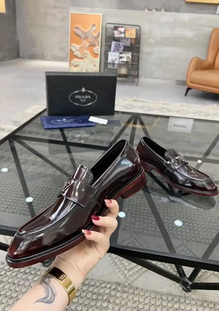 hype Prada Leather Shoes