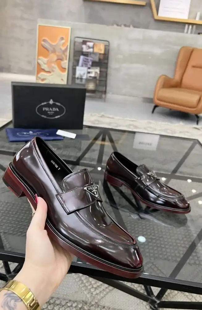 hype Prada Leather Shoes