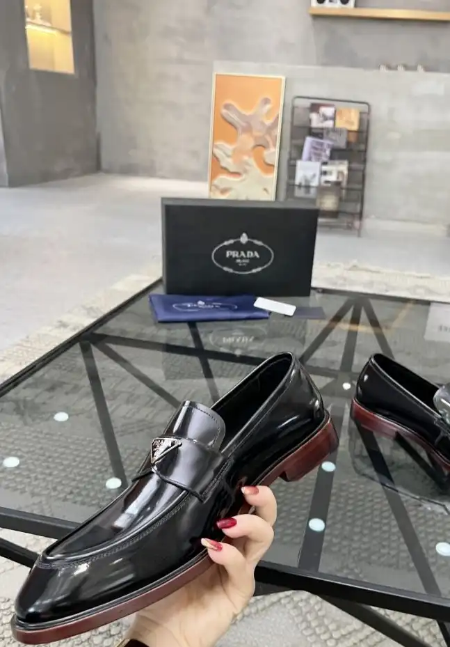 hype Prada Leather Shoes