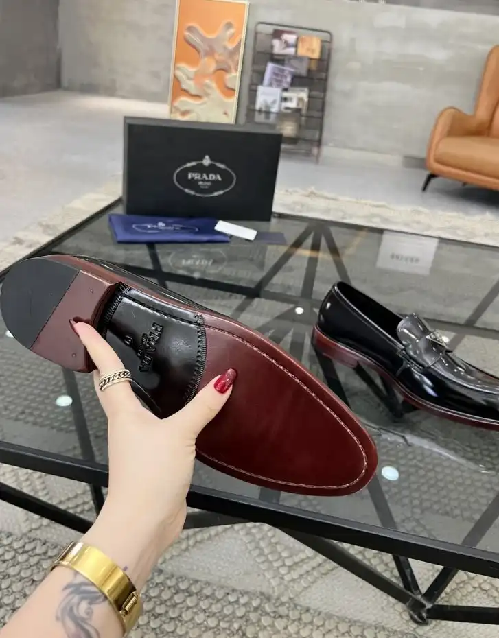 hype Prada Leather Shoes