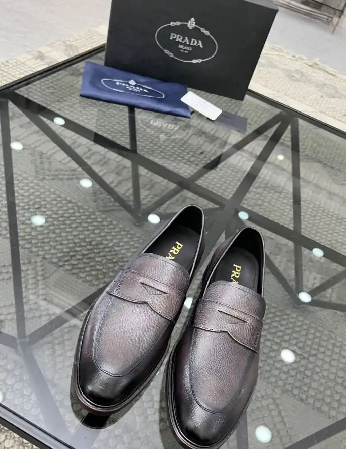 hype Prada Leather Shoes