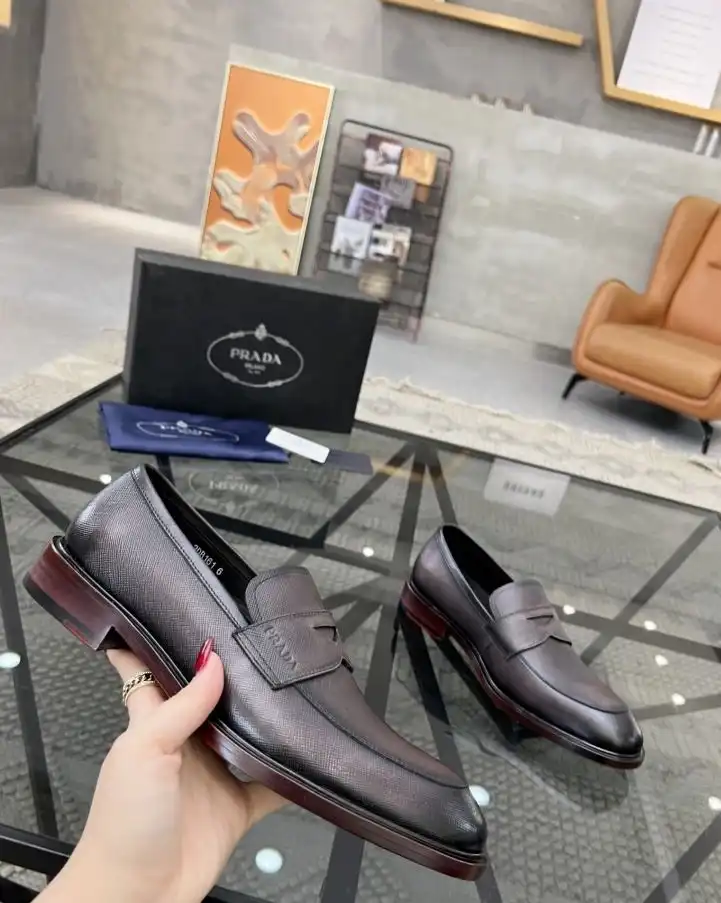 hype Prada Leather Shoes